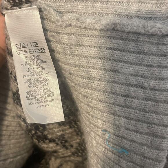 Jessica Simpson Women's Size Medium Snow Leopard Cowl Neck Sweater - Picture 5 of 8